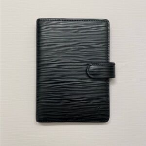 Louis Vuitton Black Epi Small Ring Agenda PM